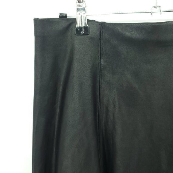 SPANX Faux Leather Skater Skirt M Black 50156R - Picture 9 of 15